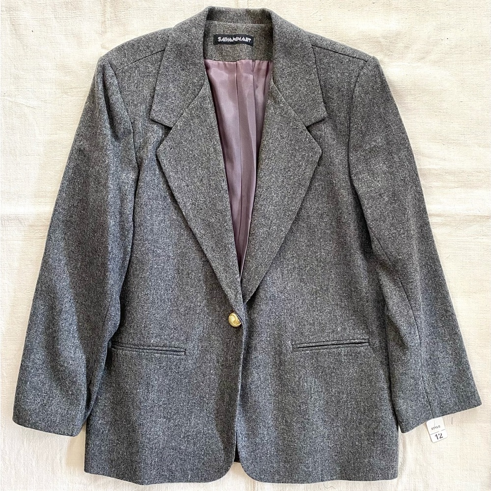 VTG Pure Wool Button Blazer